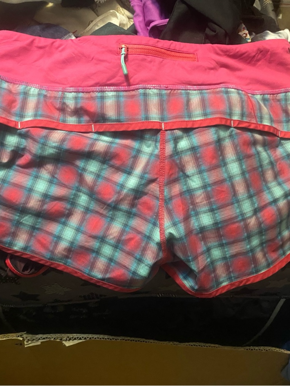 Lululemon Women's Pink Plaid Shorts - Casual Lounge Shorts athletic shorts